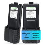 BAOFENG 2Pack BL-5 3800mAh Extended Battery Walkie Talkie UV-5R BF-8HP UV-5RX3 RD-5R UV-5RTP UV-5R MK2 MK3X MK5 Plus Etc (2Pack 3800mAh Battery)