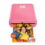 KODAK Step Instant Smartphone Photo Printer - Portable Mini Color Wireless Mobile Printer - Zink 2x3 Inch Sticky-Back Photos - Bluetooth Compatible with iOS & Android Devices - Fun Editing App - Pink