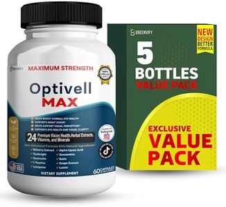 GREENVIFY Optivell MAX Eye Health Supplement, 24 Premium Vision Vitamins & Minerals, 60 Capsules, 30 Day Supply (5)