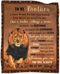 AJIIUSV Brother Blanket Brother Gifts from Sister Birthday Gifts for Brother Adults Lion Throw Blanket for Brother from Brother Gifts for Christmas Fathers Day Thanksgiving 60"x80"