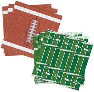 NatNarr 100 Pcs Football Cocktail Napkins Disposable Football Party Decorations 2 Styles Football Napkins Football Theme Party Napkins for Tailgate Party Decorations, Sport Events