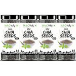 NutroVally - CHIA SEEDS 800g (200g*4) Chia Seeds for Weight Loss | Loaded with Omega-3 and Calcium rich | 100% Raw Healthy Diet Food Seeds for Eating