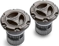 WARN 108325 Premium Manual Locking Hubs with All-Metal Cap and Dial, Set of 2 (Gray) - Fits: Ford Super Duty Trucks 2005-2022