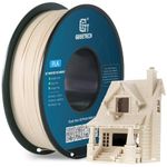 GEEETECH Wood PLA Filament 1.75mm 3D Printer Filament 1Kg(2.2lbs), 330Meters, Real Wood Fiber Added, High Accuracy +/- 0.02mm, Neat Wound 3D Printing Filament for Most FDM Printer, Wood Poplar PLA