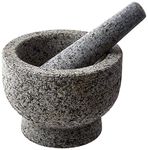 Jamie Oliver Cookware Range Pestle and Mortar, Natural Granite/Dark Grey, 15 cm