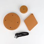 Wind Chimes Making Kit - Mahogany Material Replacement Parts for Handmade Windchime (Clapper, Round Top, Wind Catcher, Nylon Cord excluding Windchime Tube)