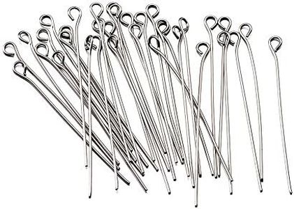 Pandahall 100pcs 22 Gauge Stainless Steel Open Eyepins 2 Inch (50mm) for DIY Jewelry Making