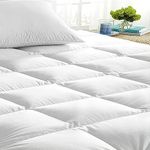 Mattress Topper Quilted Memory Foam Mattress Topper- 5 CM Thick- Strong Elastic Bands, Fits Up to 40 CM, Premium Hollow fiber Filling Mattress Topper Small Double bed (122X190cm)