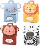 HMHiWYY Goodie Bags For Kids Birthday Party Favor Boxes For Baby Shower 24PC- Jungle Safari Favor Bags Zoo Animals Birthday Treat Goody Bags For Kids Baby farm Party Favor Decorations Supplies.