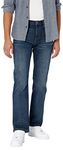 Amazon Essentials Men's Straight-Fit Stretch Bootcut Jean, Dark Wash, 30W / 30L