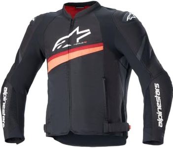 Alpinestars T-GP Plus R V4 Airflow Men's Street Motorcycle Jackets - Black/Fluo Red/Large