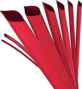 Heat Shrink Tubing 4:1 Dual Wall Adhesive Lined 10 Ft Long,Marine Grade Heat Shrink,Wire Heat Shrink Tubing Insulation Seal Against Moisture Corrosion and Air Leakage(40mm/10Feet, Red)
