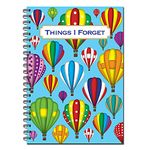 Cherry Things I Forget/Internet Password Book Wirobound on Premium 120gsm Paper, A5 (210 x 148 millimetres) 53pages (Hot Air Balloons)