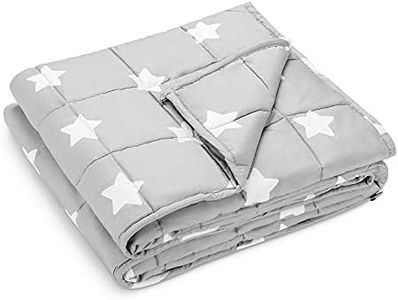 Navaris Coperta Rilassante con Pesi 135x200cm 8,8kg - Trapunta Ponderata Antistress per Conciliare Il Sonno - Copertina Pesante 100% Cotone - Stelle