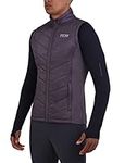 TCA Men's Excel Reflective Running Walking Hiking Sleeveless Thermal Padded Gilet with Zipped Pockets - Gothic Grape, XXL