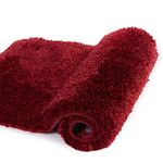 Walensee Large Bathroom Rug (24 x 48, Red) Extra Soft and Absorbent Shaggy Bathroom Mat Machine Washable Microfiber Bath Mat for Bathroom, Non Slip Bath Mat, Luxury Bathroom Floor Mats