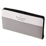 Kate Spade New York Kate Spade Staci Colorblock Large Slim Bifold Wallet in Nimbus Grey White Multi, Grey, Bifold Wallet