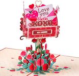 Paper Love 3D Pop Up Valentines Day Card, Love Mailbox Pop-Up Cards, for Birthday, Anniversary, Mothers Day, Wedding, Get Well, All Occasion - 5" x 7" Cover - Includes Envelope and Note Tag