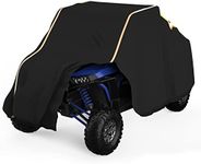 UTV Cover KEMIMOTO Heavy Duty Cover Compatible with Polaris RZR, Can-Am Maverick, Kawasaki TERYX4, CFMOTO Zforce, Viking & YXZ1000R 2-3 Seater SXS Cover with Reflective Strip All Weather Protection