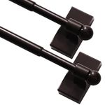 Turquoize 5/8" Multi-Use Versatile Adjustable Appliance Magnetic Rod Extends from 16 inch to 28 inch Magnetic Cafe Curtain Rod 16-28 Inch 2 Pack Brown