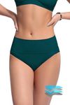 Beautikini Period Swimwear Bikini Menstrual Leakproof Swim Bottoms Period Bathing Suits for Teens Girl(Green Small)