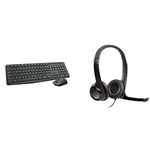 Logitech MK235 Wireless Keyboard and Mouse Combo | H390 Wired Headset