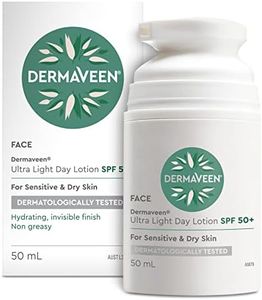 DermaVeen Ultra Light Day Lotion SPF50+ 50mL with natural Colloidal Oatmeal and Aloe Vera | Provides very high broad spectrum UVA and UVB protection, which can aid in the prevention of sunspots and premature skin ageing | Dermatologically Tested