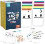 merka 3rd Grade Multiplication Flash Cards, Multiplication Table for Kids, Multiplication Facts, Set of 169 Cards Fractions Manipulatives