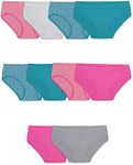 Fruit of the Loom Girls' Seamless Underwear Multipack, Hipster - 10 Pack - Assorted, 10-12