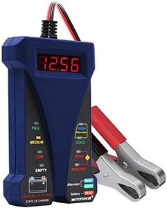 MOTOPOWER MP0514B 12V Digital Battery Tester Voltmeter and Charging System Analyzer with LCD Display and LED Indication - Blue Rubber Paint