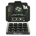 Black Opium Wax Melts: 16 x 5 g Heart Shaped Wax Melts Scented and Inspired by Black Opium Perfume in a Presentation Gift Box, Vegan & Pet Friendly, Cruelty Free, Candle Alternative