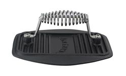 Jim Beam JB0177 Iron Barbecue, BBQ Press, Grill Accessories, Grid, Black