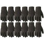 WELLS LAMONT Versatile Work Gloves | Lightweight, Durable, Comfortable Jersey | Basic, 12-Pair Bulk Pack, Large (506LZ), Black, 24 Count (Pack of 1)