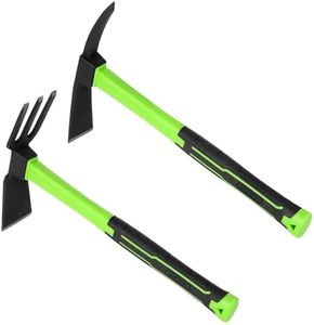 NAUKII 2pcs Pick Axes for Digging and No Installation Required Garden Hoe and Cultivator Hand Rake Garden Tool Durable and Comfortable Handle Mattock Weeding Hoe