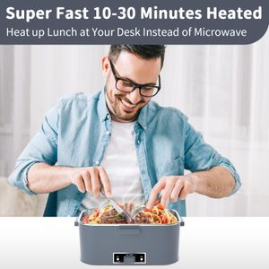 SOOOEC Electric Heated Lunch Box, 1.8L Portable Food Warmer