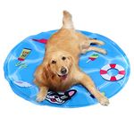 himaly Cooling Mat for Dogs Cats Puppy,Foldable Self Gel Cooling Pet Pillow Pad, Non-slip Pet Beds Sleeping Mattress Summer, Round M 24 * 24 inch/ 60 * 60cm