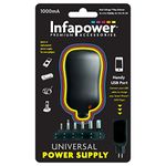 Infapower 1000mA 7-Way Universal Power Supply AC/DC Adapter for Smartphone