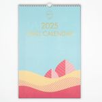 COMMA Wall Calendar 2025, Size :- 11.5 x 17.25 inch, 2-in-1 Glance and Landscape Design, Vibrant & Pastel colours, Write & Plan or Schedule & View, 200gsm natural shade paper, Colour :- Multicolour.