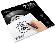 BIG FUDGE Pro Blank Album Jackets - 7 Inch x White - 20 Vinyl Record Covers (350gsm) - Album Cover for Records with Inner Sleeves and Outer Sleeves