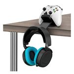 The Titan - Desktop Gamepad Controller & Headphone Hanger Holder - Designed for XBOX ONE, PS4, PS3, Dualshock, Switch, PC, Steelseries, Steam & More, Reduce Clutter, Black by Brainwavz