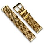 Gold Plated Stainless Steel Mesh Milanese Watch Strap Bracelet Buckle Shark (20mm)