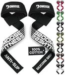 DMoose Lifting Straps, 24 inch (Pair) Wrist Straps for Weightlifting, Deadlift, Powerlifting, Bodybuilding Gym Workout, Neoprene Padded Support Cotton Straps for Max Hand Grip Strength Training