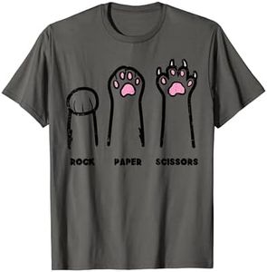 Rock Paper Scissors Cat Paws Funny Boys Girls Kids Toddler T-Shirt