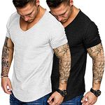 COOFANDY Mens Fitted Gym T Shirt Casual Basic Active Fitness Short Sleeve Tees