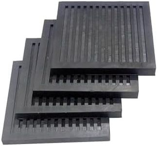 Furniture Rubber Anti-Vibration Pads Reduce Noise and Protect Floors 3.8 inch x 3.8 inch x 13mm Thickness, Furniture and Washing Machine Pads 100mmx100mm 4 Pieces- GENERASIS