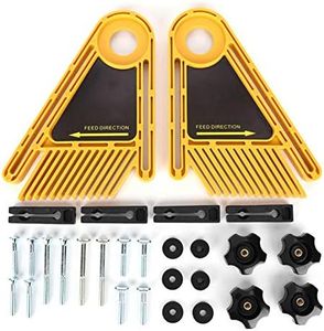 Tablero de plumas, Mesas de tablero de plumas Sierras Ranura de calibre de inglete Carpintería Accesorios para herramientas eléctricas Amarillo