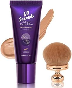60 Second Tinted Firming Gel, Body Coverage Perfector Waterproof - Tattoo Cover Up Makeup with Brush, Leg & Body Concealer No Transfer, Multi-Use Waterproof Full Coverage (Medium)