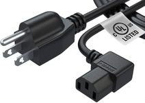 3 Prong TV Amp AC Power Extra Long Cord Cable for Vizio Samsung Toshiba Sony Panasonic Lg Dell Monitor Xbox 360 Epson Printer, ION Block Rocker, Guitar Amp, Job Rocker, Explorer UL Listed