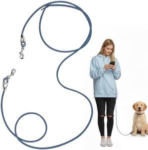 Léwind 8.2ft Hands Free Dog Leash,Versatile Waist & Crossbody Lead for Medium Dogs,Waterproof & Adjustable for Running Jogging Walking, 360° Swivel Metal Buckle (Blue)