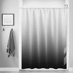 Jasion Ombre Grey Shower Curtain Set Waterproof Fabric Bathroom Curtains Home Bath Decor with 12 Hooks 72 X 72 Inches